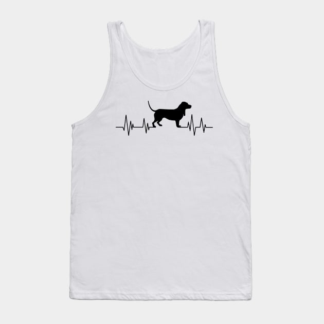 Basset Hound Heartbeat dog Heartbeat Silhouette Basset Hound Tank Top by mezy